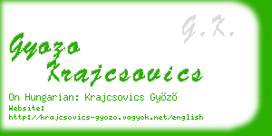 gyozo krajcsovics business card