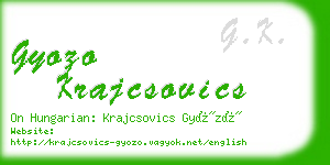 gyozo krajcsovics business card